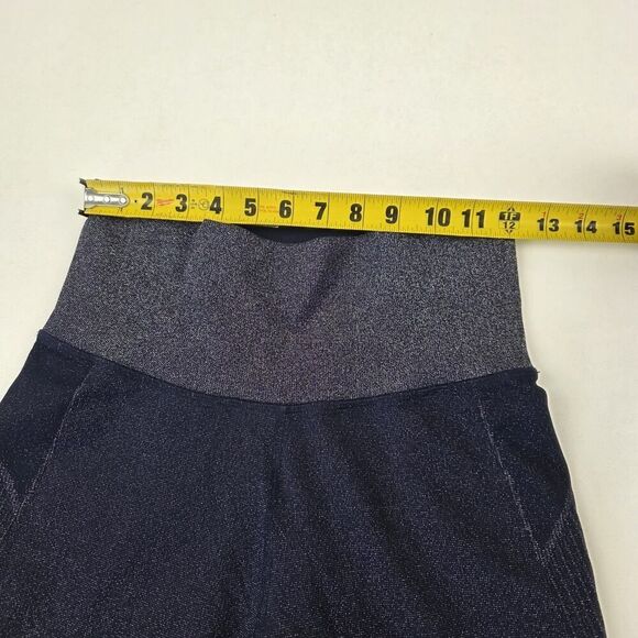 Athleta Twilight Tight Blue Silver Sparkle Shimmer Leggings Medium Gorpcore Gym - Picture 10 of 14